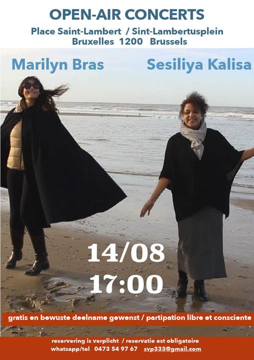 Affiche. Open Air Concert. Marilyn Bras, Sesiliya Kalisa. 2021-08-14
